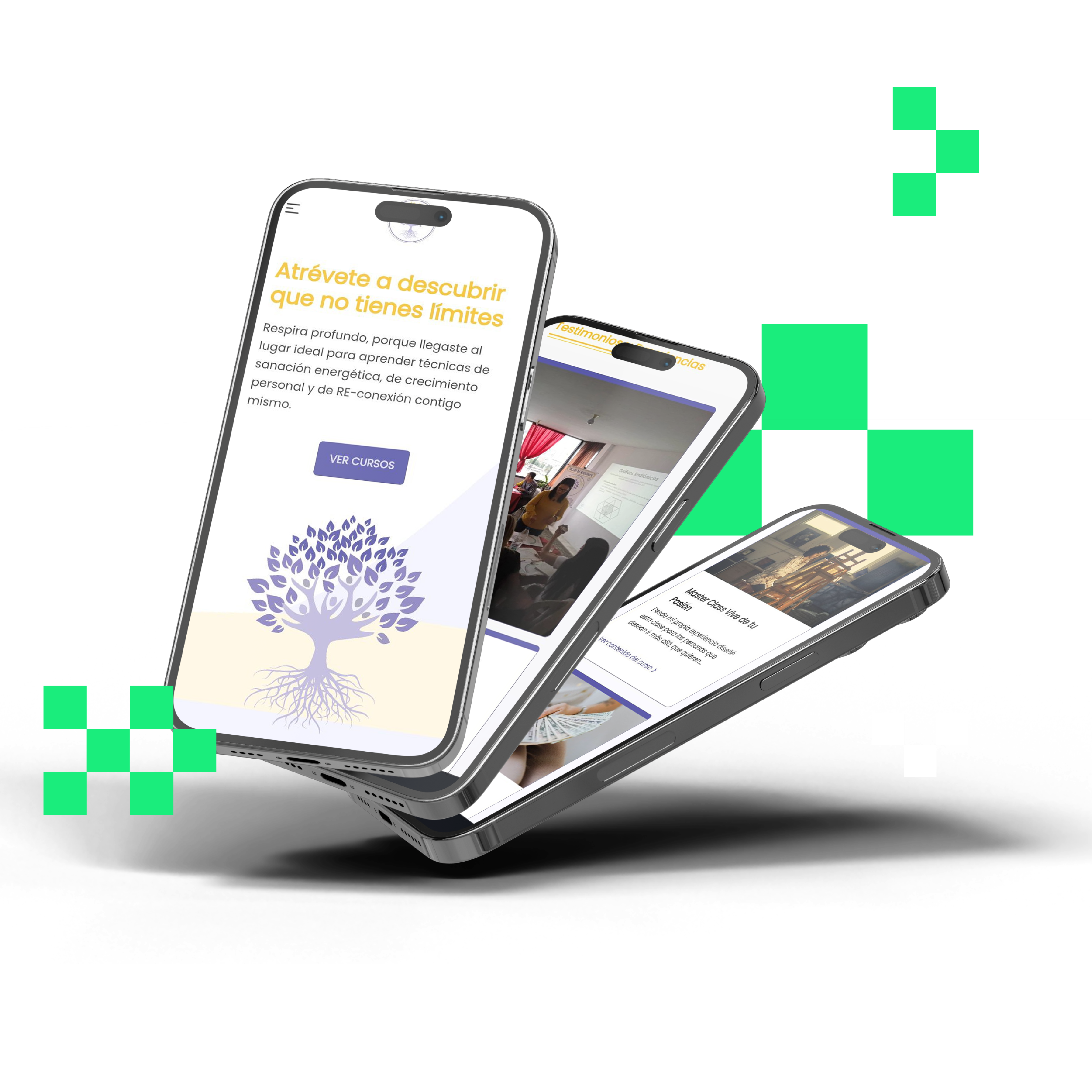 Mockup de plataforma Yo Aprendo a Sanar