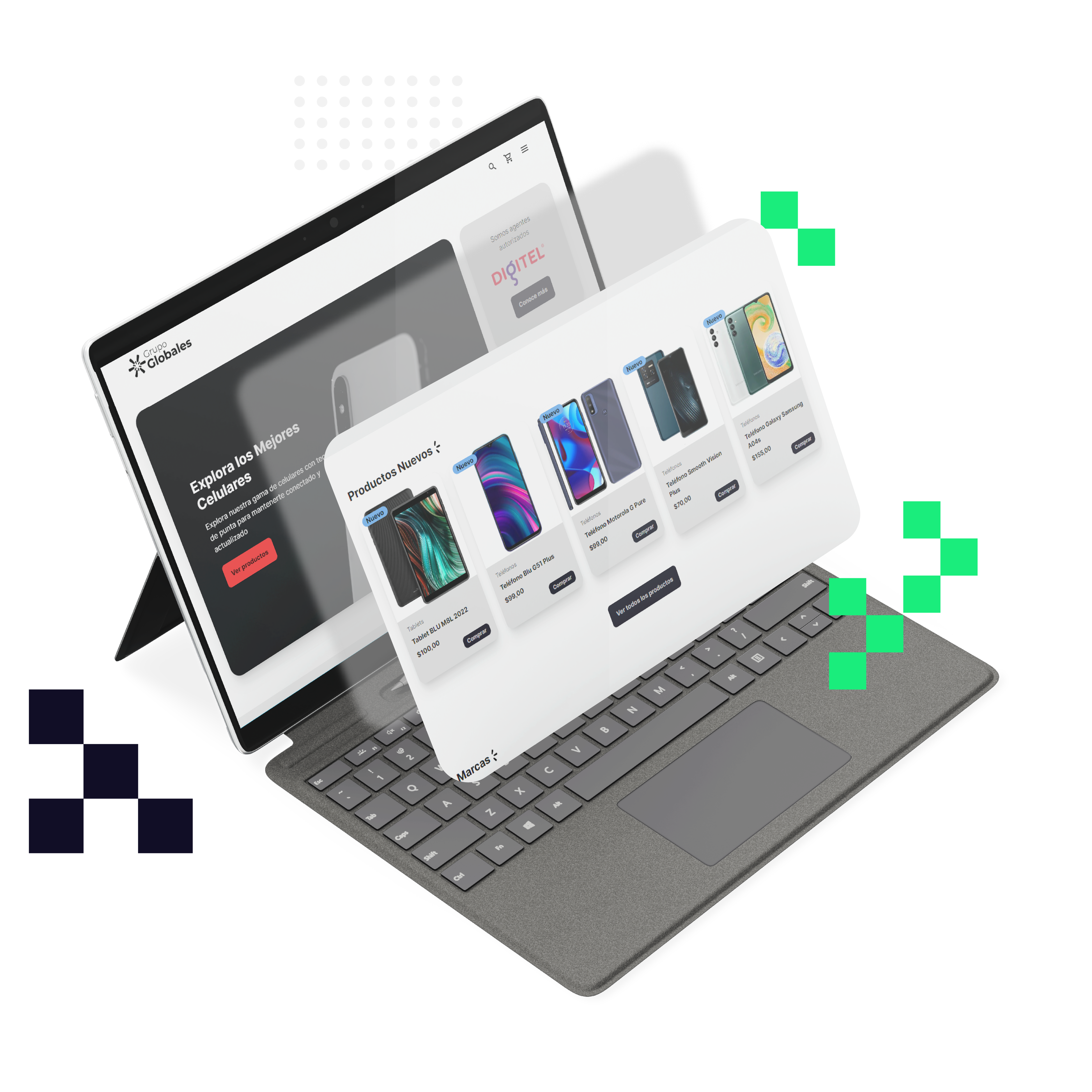 Mockup de Ecommerce para Grupo Globales